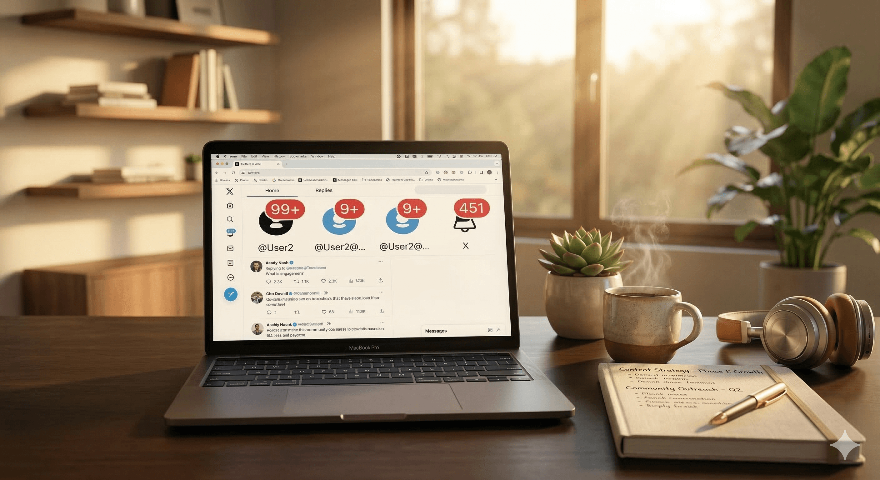 Abstract illustration representing wasted time on social media